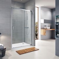 Душевая дверь Koller Pool Trend 120 TD120C профиль Хром стекло прозрачное — фото 2, Душевые двери в нишу