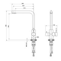 Смеситель для кухни Olive's Balear 13450BLB Черный матовый — фото 2, Смесители для кухни