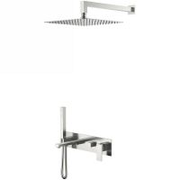 Душевая система Boheme Qubic 474-NB Никель брашированный — фото 1, Душевое оборудование. Душевая программа