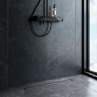 Душевой лоток AM.PM MasterFlow 70 W01SC-U11-070-04BM с Черной матовой решеткой / под плитку Tile — фото 18, Душевые лотки