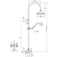 Душевая система Webert Dorian DO721208065 Бронза — фото 2, Душевое оборудование. Душевая программа
