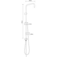 Душевая штанга Orange s-bar Хром — фото 2, Штанги для душа