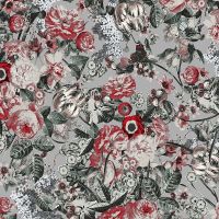 Обои LOYMINA La Belle Epoque BQ1 011 Винил на флизелине (1*10,05) Розовый/Серый, Цветы/Бабочки — фото 1, Обои для стен