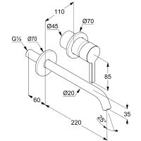 Смеситель для раковины Kludi Nova Fonte Pura 202450515 Хром — фото 2, Смесители
