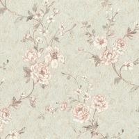Обои RASCH Factory Style 947533 Винил на флизелине (1,06*10,05) Бирюзовый/Золото/Розовый, Цветы — фото 1, Обои для стен