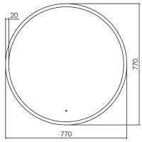Зеркало Abber Mond 77 AG6204SCG-0.77 с подсветкой Золото с бесконтактным выключателем и диммером — фото 3, Зеркала в ванную комнату