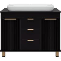 Товар: Тумба с раковиной Brevita Enfida 100 УТ000015095 Черная матовая - фото 2 Тумба с раковиной Brevita Enfida 100 УТ000015095 Черная матовая — фото 2, Мебель для ванной