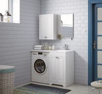 Товар: Тумба под раковину Corozo Леон 110 SD-00000890 Белая матовая - фото 3 Тумба под раковину Corozo Леон 110 SD-00000890 Белая матовая — фото 3, Мебель для ванной