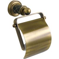 Держатель туалетной бумаги Boheme Murano 10901-B-BR с крышкой Бронза Черный — фото 1, Держатели туалетной бумаги