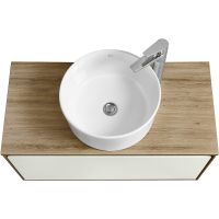 Тумба под раковину Aquaton Либерти 90 1A279901LYC70 подвесная Дуб эльвезия Белая — фото 15, Тумбы под раковину