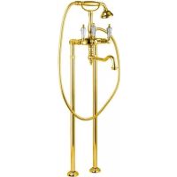 Смеситель для ванны Cezares Diamond DIAMOND-VDP2-03/24-Sw Золото 24 карат — фото 1, Смесители напольные