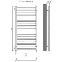 Водяной полотенцесушитель Aquatek Альтаир П16 500x1100 AQ KK1611CH Хром — фото 12, Водяные полотенцесушители