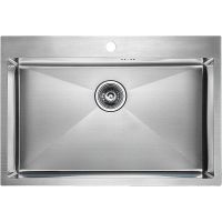 Кухонная мойка Paulmark Kroner 75 PM217551-BS Брашированная сталь — фото 1, Кухонные мойки