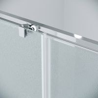 Душевая дверь Grossman Cosmo 110 100.K33.02.110.10.02 профиль Хром стекло шиншилла — фото 8, Раздвижные душевые двери