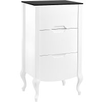 Комод Veedi Rustika 95 RST000K Белый Черный — фото 1, Мебель для ванной