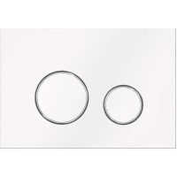 Клавиша смыва Veconi Round VFR-WCH VFR005WCH Белая Хром — фото 1, Кнопки смыва