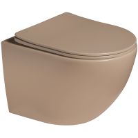 Унитаз SantiLine SL-5102 подвесной Коричневый матовый с сиденьем Микролифт — фото 1, Унитазы