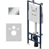 Комплект унитаза с инсталляцией AM.PM Spirit V2.0 FlashClean IS100151.701700 с сиденьем Микролифт и клавишей смыва Хром глянцевый — фото 9, Комплекты унитаз + инсталляция