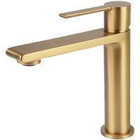 Смеситель для раковины Kaiser Serio 05311-3 Шлифованное золото — фото 1, Смесители