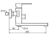 Смеситель для ванны Frap H802 F32802 универсальный Нержавеющая сталь — фото 13, Смеситель для ванны