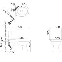Товар: Унитаз компакт Creo Ceramique Project PR1002S+PR1003D+PR1001S с бачком и сиденьем Микролифт - фото 2 Унитаз компакт Creo Ceramique Project PR1002S+PR1003D+PR1001S с бачком и сиденьем Микролифт — фото 2, Унитазы