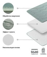 Товар: Коврик для ванной комнаты Iddis Basic 50х80 B22P580i12 Зеленый - фото 5 Коврик для ванной комнаты Iddis Basic 50х80 B22P580i12 Зеленый — фото 5, Аксессуары для туалета