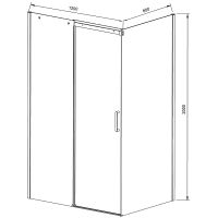 Душевой уголок Vincea Dice 120x80 VSR-4D8012CLGM профиль Вороненая сталь стекло прозрачное — фото 4, Прямоугольные душевые уголки