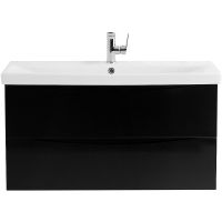 Тумба под раковину BelBagno Marino-Cer 90 MARINO-CER-900-2C-SO-NL-P подвесная Nero Lucido — фото 1, Тумбы под раковину