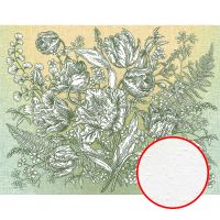 Фреска Ortograf Grafika Natura 31545 Фактура бархат FX Флизелин (3,5*2,7) Желтый/Зеленый/Белый, Цветы/Абстракция — фото 1, Фрески