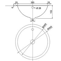 Раковина Nofer 40 13030.RB Нержавеющая сталь глянцевая — фото 4, Мини-раковины