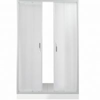 Товар: Душевая дверь в нишу River Dreike 120 МТ 10000001378 профиль Матовый хром стекло матовое - фото 2 Душевая дверь в нишу River Dreike 120 МТ 10000001378 профиль Матовый хром стекло матовое — фото 2, Раздвижные душевые двери