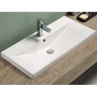 Раковина Velvex 80 9696-80 Белая — фото 1, Раковины встраиваемые сверху