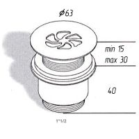 Донный клапан Migliore Ricambi 17959 Золото — фото 2, Донные клапаны