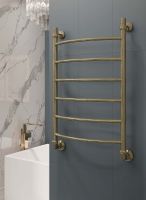 Водяной полотенцесушитель EWRIKA Сафо D 80х50 Состаренная бронза — фото 3, Водяные полотенцесушители