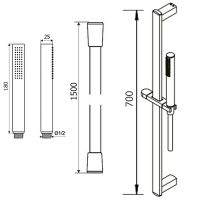 Товар: Душевой гарнитур Excellent Lino AREX.SS.060CR Хром - фото 3 Душевой гарнитур Excellent Lino AREX.SS.060CR Хром — фото 3, Душевое оборудование. Душевая программа