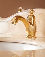 Смеситель для раковины Cezares Margot MARGOT-LSM1-03/24-Bi Золото 24 карат — фото 2, Смесители для раковины