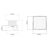 Душевой трап Boheme Smart Design 984-15-G с решеткой Золото — фото 4, Трапы для душа