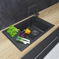 Кухонная мойка Aquaton Делия 78 1A715132DE210 Графит — фото 6, Кухонные мойки