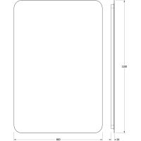 Зеркало Defesto Opti 80x120 DF 2810R с подсветкой 38W-4500К/ИК - выключатель/Нейтральный белый свет — фото 3, Мебель для ванной