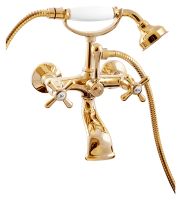 Смеситель для ванны Rav Slezak Morava retro MK159.5/2Z золотой — фото 1, Смеситель для ванны