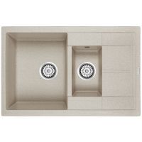 Кухонная мойка Paulmark Flugen 60/1,5 PM237850-BE Бежевая — фото 1, Кухонные мойки