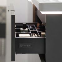 Тумба с раковиной Burgbad Eqio 123 SEZA123F2010C0001*1 подвесная Серый глянец — фото 9, Мебель для ванной