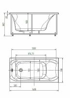 Акриловая ванна Aquatek Альфа 140x70 ALF140-0000024 без гидромассажа с фронтальной панелью с каркасом (разборный) со слив-переливом (справа) — фото 4, Акриловые ванны