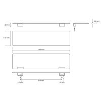 Товар: Металлическая полка Bemeta Organic Black 167102380 Черная матовая - фото 2 Металлическая полка Bemeta Organic Black 167102380 Черная матовая — фото 2, Полки для ванной и душа