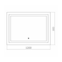Товар: Зеркало Azario Ливия 120 ФР-1758 с подсветкой с сенсорным выключателем - фото 2 Зеркало Azario Ливия 120 ФР-1758 с подсветкой с сенсорным выключателем — фото 2, Зеркала в ванную комнату