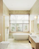 Товар: Душевая перегородка Maybah Glass MGD-706-3ш 690x1950 в широком профиле Золото стекло сатиновое - фото 3 Душевая перегородка Maybah Glass MGD-706-3ш 690x1950 в широком профиле Золото стекло сатиновое — фото 3, Душевые перегородки