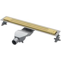 Душевой лоток Boheme Premium Trendy 80 983-80-G с решеткой Золото — фото 1, Душевые лотки