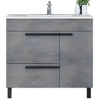 Товар: Тумба с раковиной Parly Spa Gill 80 Gill80 10163 Цементно-серая - фото 1 Тумба с раковиной Parly Spa Gill 80 Gill80 10163 Цементно-серая — фото 1, Тумбы с раковиной