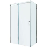 Душевой уголок Berges Melita 100х80 061015 профиль Хром стекло прозрачное — фото 1, Прямоугольные душевые уголки