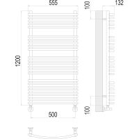 Товар: Водяной полотенцесушитель Terminus Марио П24 500х1200 4670078530752 Хром, нижнее подключение, G 1/2" ВР, с комплектом вентилей - фото 4 Водяной полотенцесушитель Terminus Марио П24 500х1200 4670078530752 Хром, нижнее подключение, G 1/2" ВР, с комплектом вентилей — фото 4, Водяные полотенцесушители